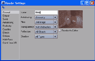   Render Settings       