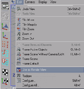          Edit > Use as Render View