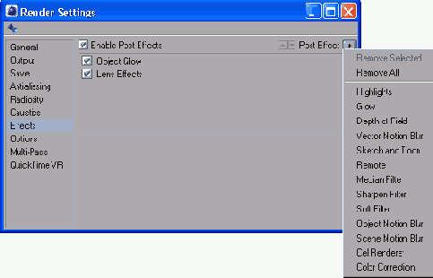      Post Effects